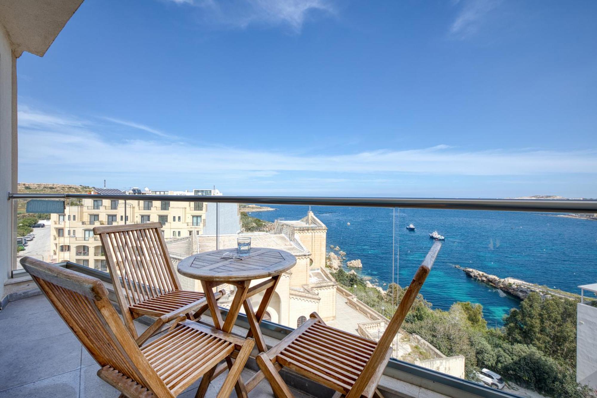 Blu Mar Sea View Apartments خليج سانت بول المظهر الخارجي الصورة