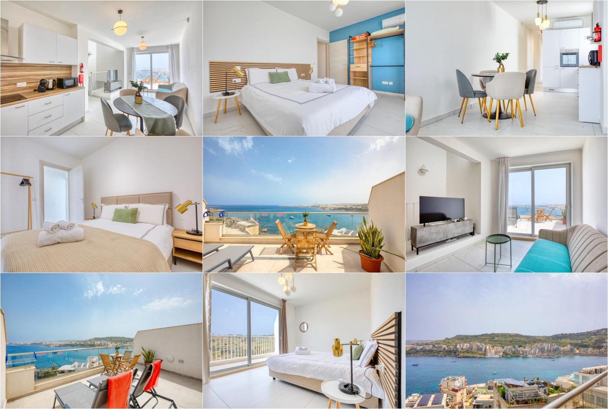 Blu Mar Sea View Apartments خليج سانت بول المظهر الخارجي الصورة