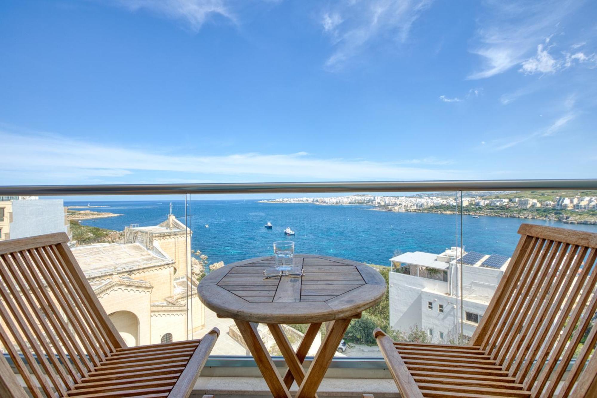 Blu Mar Sea View Apartments خليج سانت بول المظهر الخارجي الصورة
