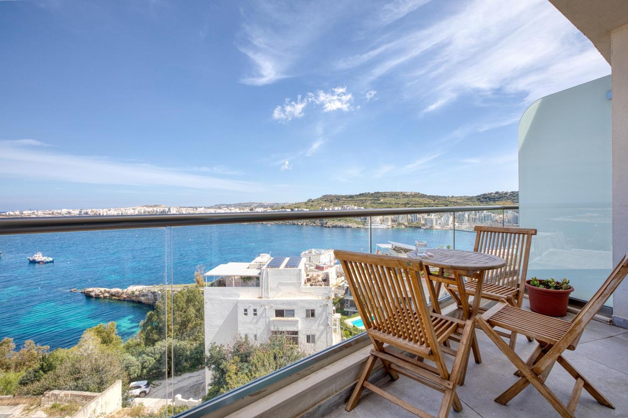 Blu Mar Sea View Apartments خليج سانت بول المظهر الخارجي الصورة